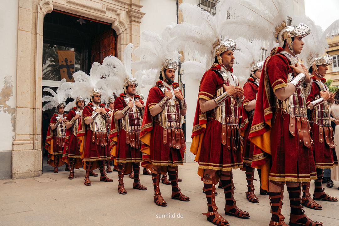 Los Armados in Römer Kleidung, Semana Santa Jerez